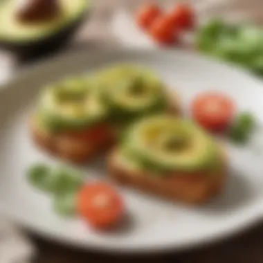 Portion control guide for avocado toast