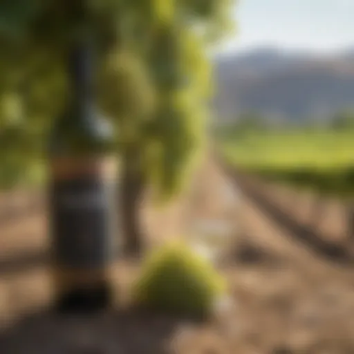 A picturesque vineyard showcasing Sauvignon Blanc grapes under the sun.