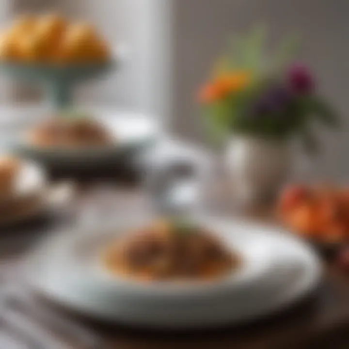 Elegant table setting with locally produced kitchenware