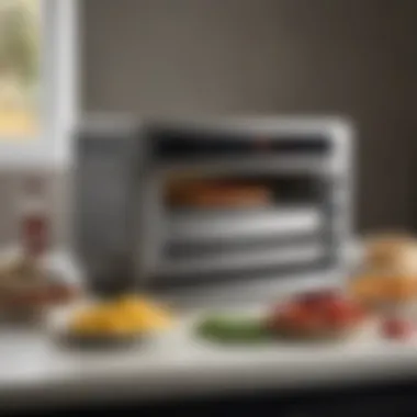 A variety of dishes prepared using the KitchenAid countertop oven.