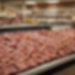 Kroger bacon display showcasing various products