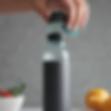 Self-Cleaning Functionality of the Larq Movement Water Bottle Close-up of the self-cleaning function in action within the Larq Movement Water Bottle