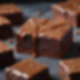 Decadent lazy gourmet brownies with rich chocolate glaze