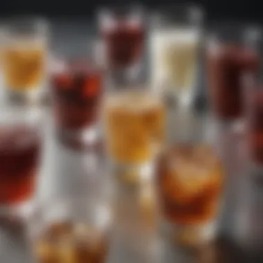 Various materials used in lightweight drinking glasses