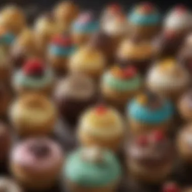 Diverse Flavors of Little Cupcakes A delightful assortment of little cupcakes in various flavors and designs.