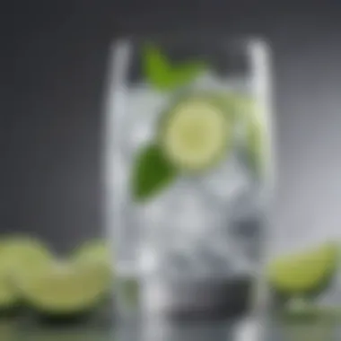 An elegant low calorie gin and tonic with cucumber slices