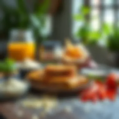 Ingredients used in making Martabak displayed artistically