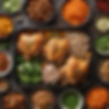 Nutrient-Packed Sides for Balanced Meals A neatly arranged spread of healthy sides complementing chicken