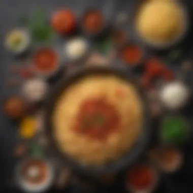 Ingredients laid out for a spaghetti dish with Prego sauce