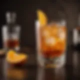 Classic Old Fashioned cocktail garnished with an orange twist