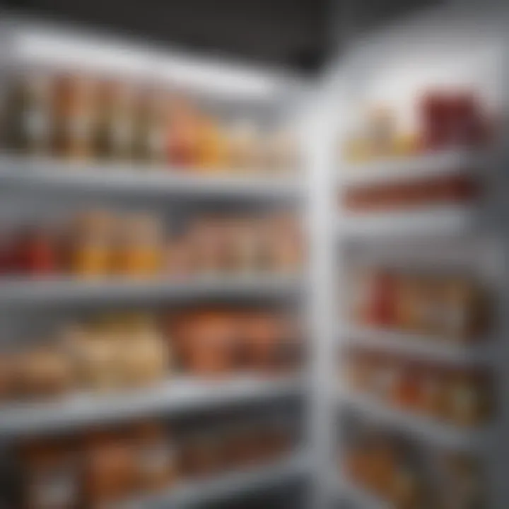 Eco-friendly storage containers in a fridge door