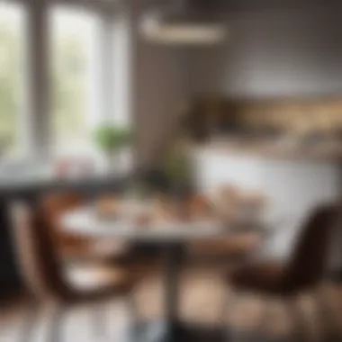 Elegant Small Dining Table Design Stylish small dining table in a modern apartment setting