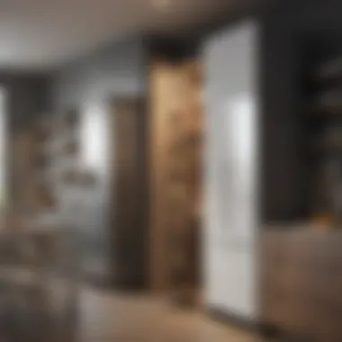 Modern Kitchen Featuring a Tall Shallow Pantry Cabinet Modern kitchen featuring a tall shallow pantry cabinet