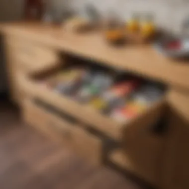 Types of Under-Counter Organizers Different types of under-counter organizers made of wood, metal, and plastic.