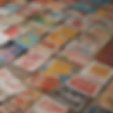 A close-up of various grocery coupons laid out on a table