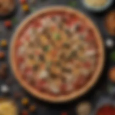 Enhancing Flavor with Toppings A variety of toppings arranged for personalizing frozen pizzas