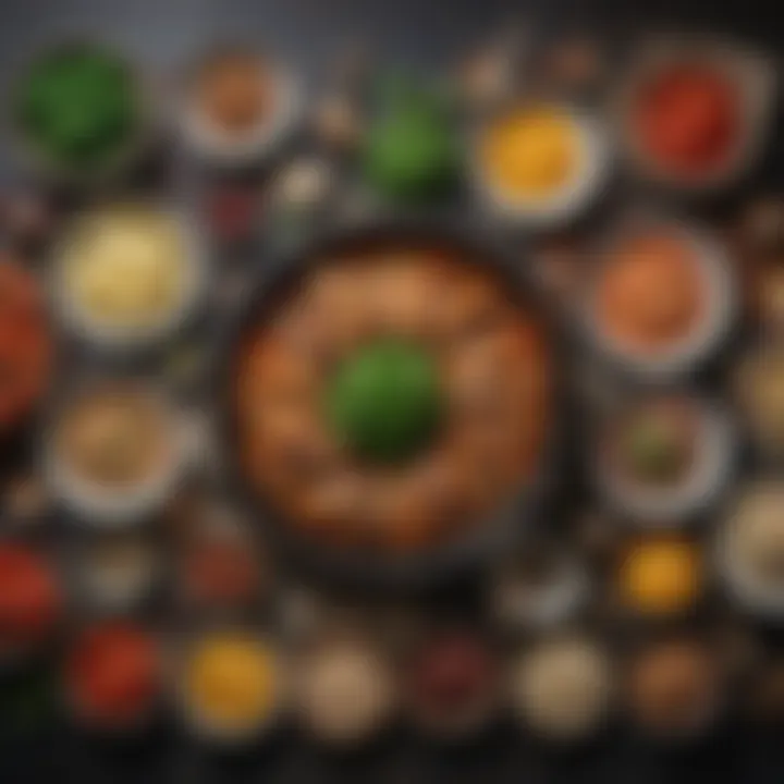 An assortment of meal kit ingredients laid out elegantly