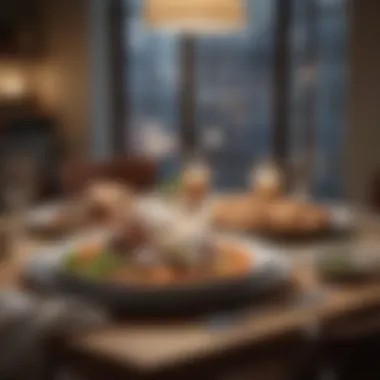 Cozy Dining Experience A cozy dining setup with a completed meal from a meal kit service