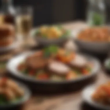 Delightful Meal Presentation A beautifully presented meal ready to be enjoyed