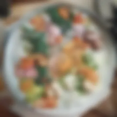 Freshness in Every Bite A close-up of a colorful salad brimming with fresh vegetables and textures