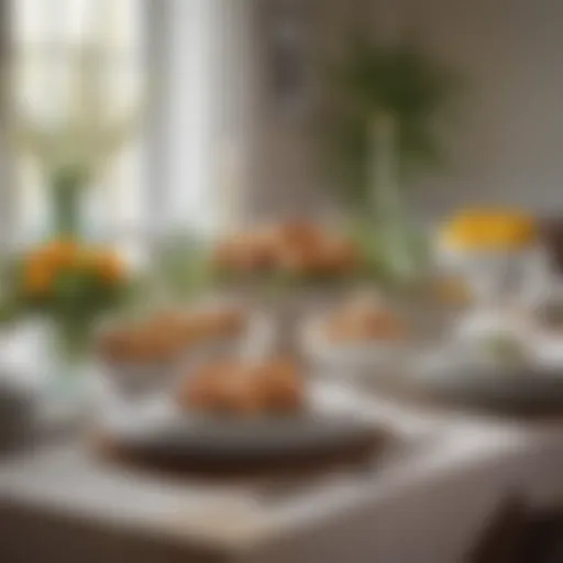 Elegant table setting for Easter lunch