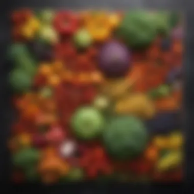 Vibrant Produce Selection A colorful assortment of fresh vegetables and fruits
