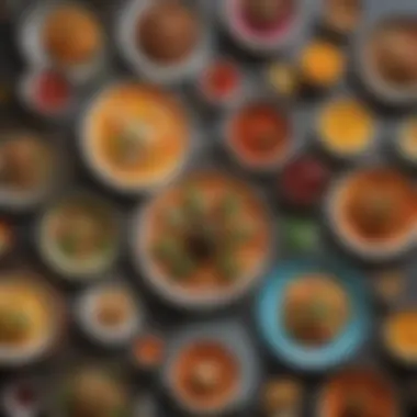 Exploring Culinary Diversity: Healthy Options Await A diverse array of colorful dishes that cater to various dietary needs.
