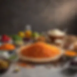 Colorful array of diabetic-friendly ingredients