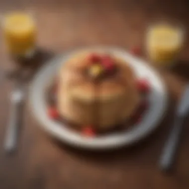 Elegant Pancake Presentation Artfully arranged Nesquik chocolate pancakes on a decorative plate