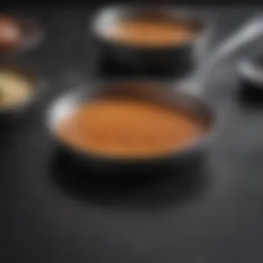 The Magic of Nonstick Coating Close-up of a nonstick surface highlighting its easy-clean properties.