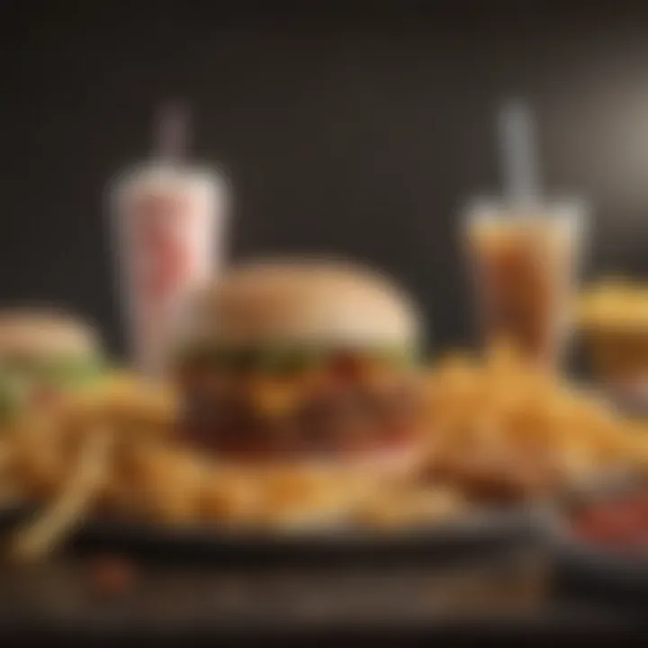 Caloric content in a fast food meal