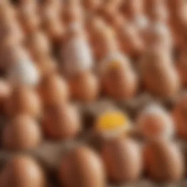 Visual representation of nutritional differences in eggs