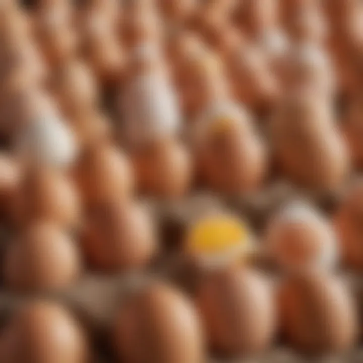 Visual representation of nutritional differences in eggs