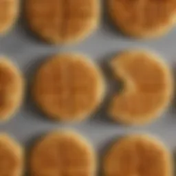 Close-up of plain Eggo waffles showcasing texture