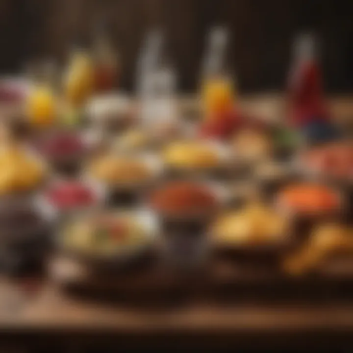 A variety of foods beneficial for digestive health displayed on a wooden table