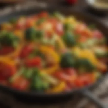 Colorful Vegetable Stir-Fry A vibrant vegetable stir-fry with colorful bell peppers and broccoli