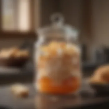 Elegant glass jar for sugar storage