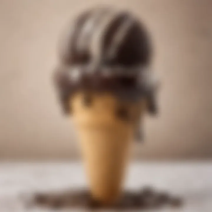 Close-up view of a creamy Oreo Ice Cream Pop with chocolate drizzles