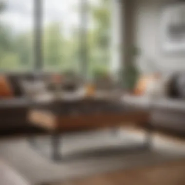 Innovative Design Features of a Stylish Lift-Up Coffee Table Stylish lift-up coffee table showcasing innovative design features