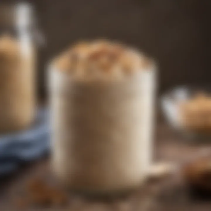 A jar of overnight oats ready for storage in the refrigerator