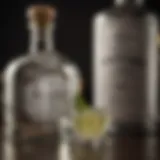 Close-up view of Patron Silver tequila bottle with its distinctive label.