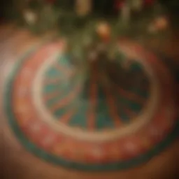 Colorful quilted tree skirt pattern showcasing intricate designs