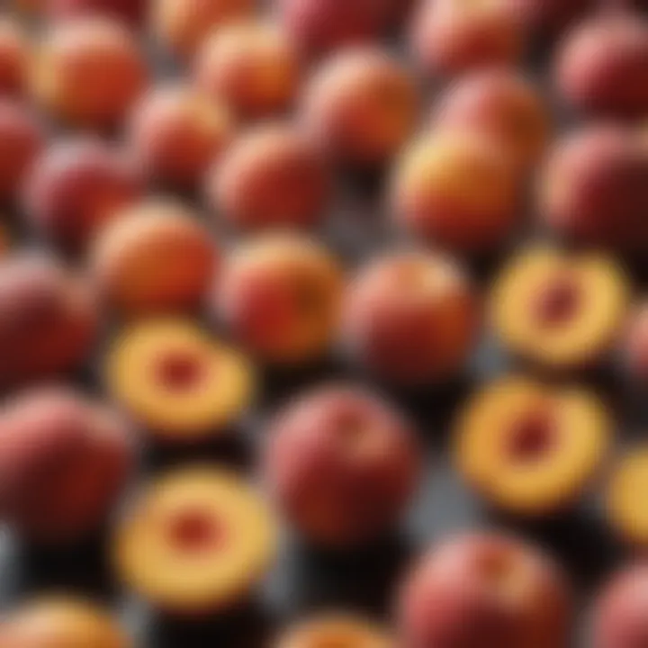 Nutritional breakdown chart of peaches