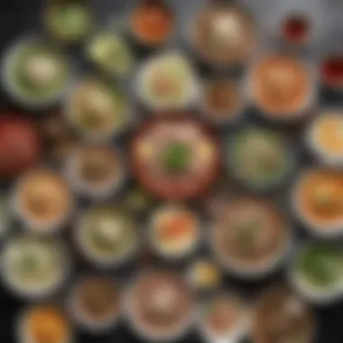 Toppings Galore: Elevate Your Pho Experience An assortment of pho toppings displayed elegantly on a table