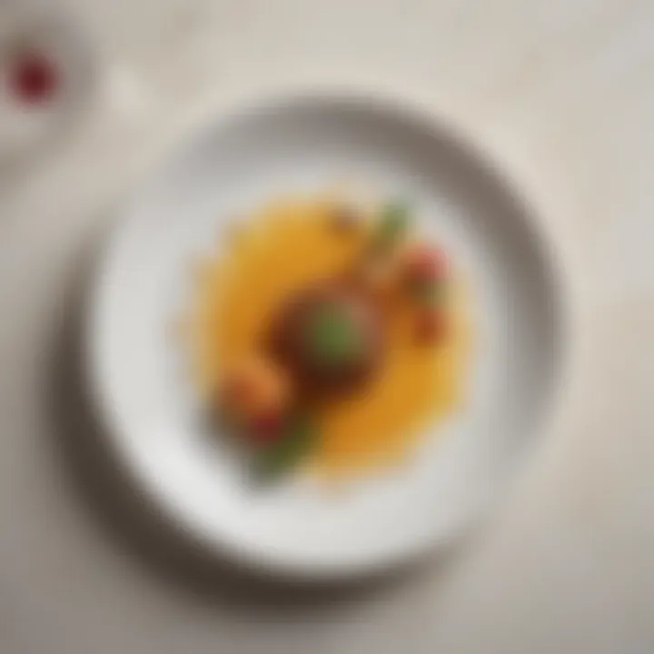 A beautifully plated dish representing innovative cuisine in London