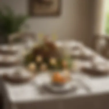Stylish Easter Dining Arrangement Stylish Easter dining arrangement featuring Pottery Barn tablecloth