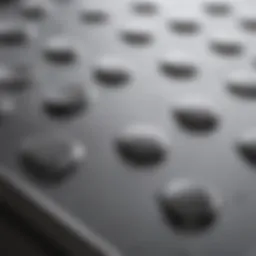 Close-up of fingerprint-free stainless steel surface