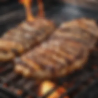 Deliciously Grilled Delicacies An array of delicious food grilled on a propane grill