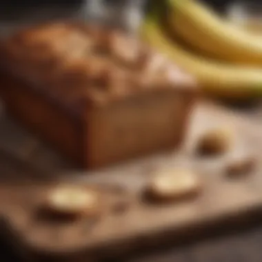Irresistible Banana Bread Fresh from the Oven Golden-brown loaf of banana bread on a rustic table