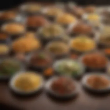 Diverse Meal Options for Every Taste An assortment of quick and easy meal options displayed on a table